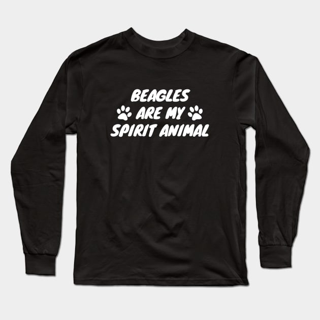 Beagles Are My Spirit Animal Long Sleeve T-Shirt by LunaMay